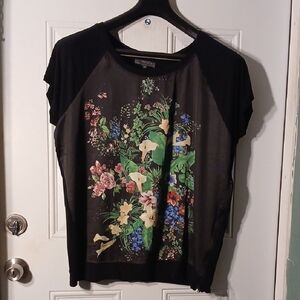 Addition Elle Floral Black Women's Top